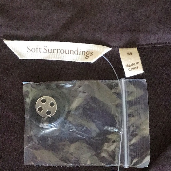 Soft Surroundings S/S brown v-neck top. NWOT SZ M - Picture 6 of 7